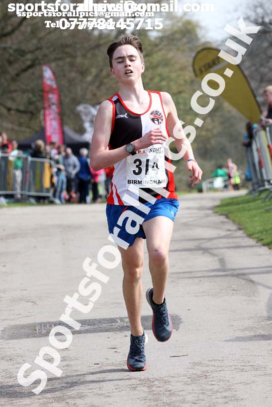 Boys under-15s 5k road race, 2018 ERRA Under-17s and Under-15s 5k Champs, Sutton Coldfield. Photo: David T. Hewitson/Sports for All Pics